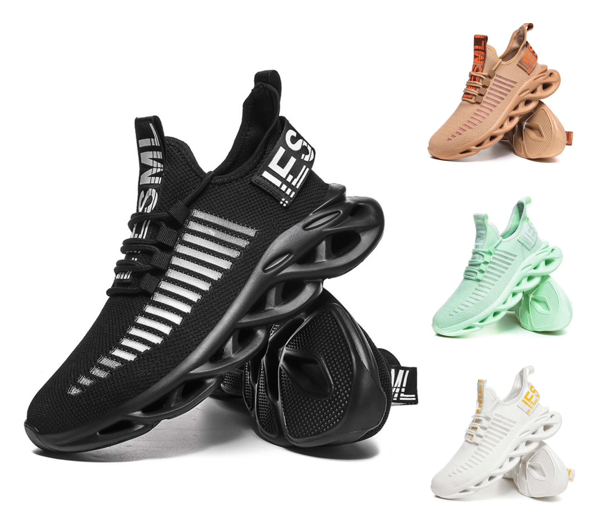 Atmungsaktive Strick-Sneaker zum Spazierengehen, leichte Sportschuhe, bequeme Low-Top-Sport-Turnschuhe | G101 