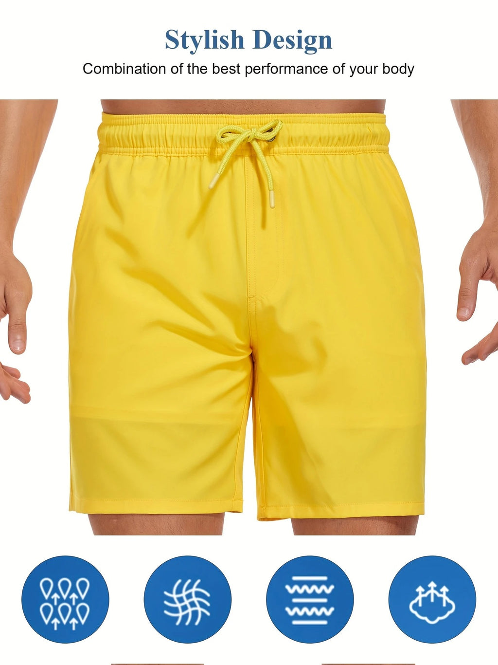 Schnelltrocknende Sommer-Strandshorts für Herren, mit Milchseide gefütterte Badehose für Männer | 265SCTK 
