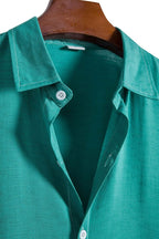 Einfarbiges Herrenhemd mit Revers und kurzen Ärmeln im Business-Casual-Sommerstil | CCS05 