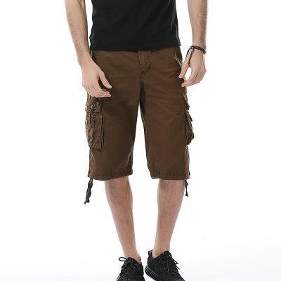 Übergröße Herren Cargo Combat Shorts Baumwolle Vielseitige Halbhose Twill Knie 3/4 Short Große Größe Taille von 36" - 48" | A082