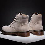 Britische Retro-Lederstiefeletten für Herren, modische Thermo-Outdoor-Schuhe | 8916 