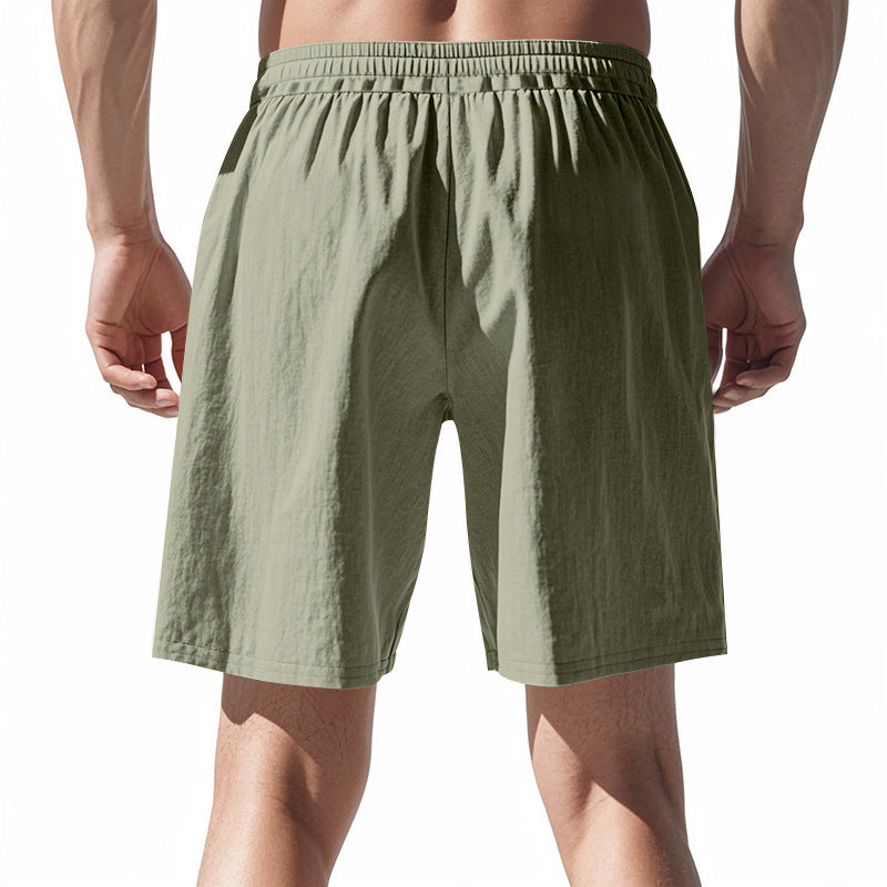 Leichte Strandshorts aus Leinenmischung für Herren – Relaxed Fit 5-Zoll-Freizeitshorts | WW-2 