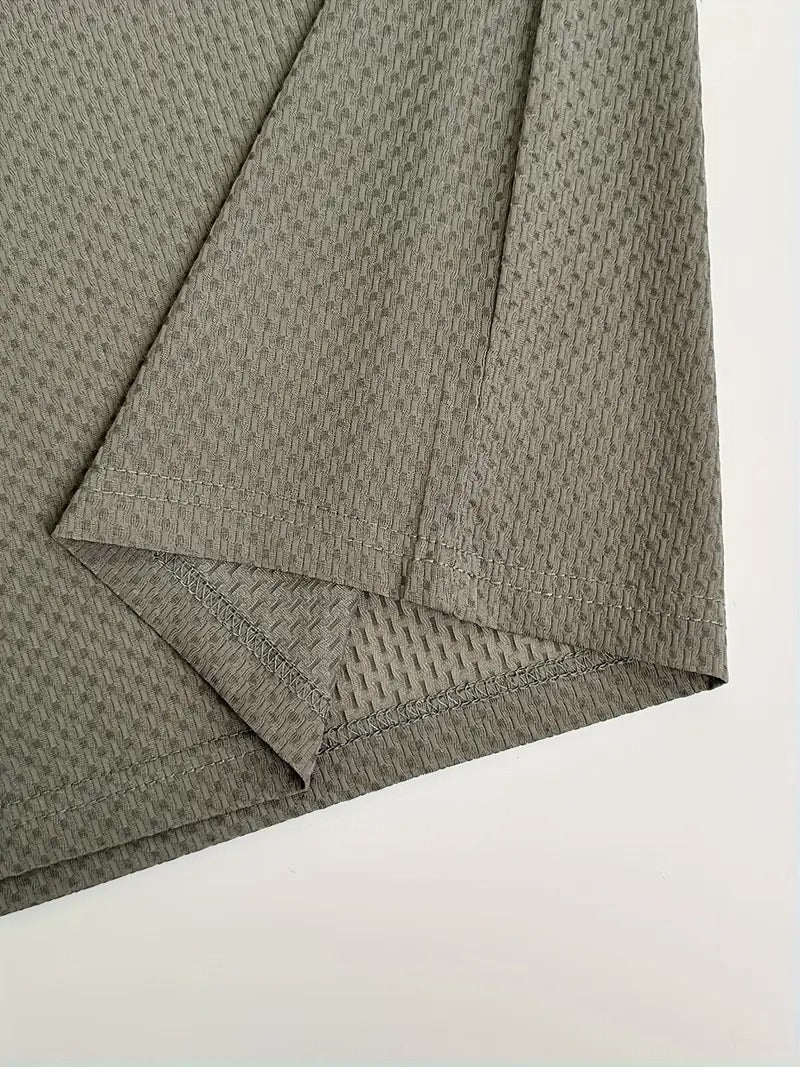 Herren-T-Shirt mit Bambusstreifen, kurzärmelig, atmungsaktiv, dehnbar, für den Sommer, Freizeitkleidung | 115 CSF 