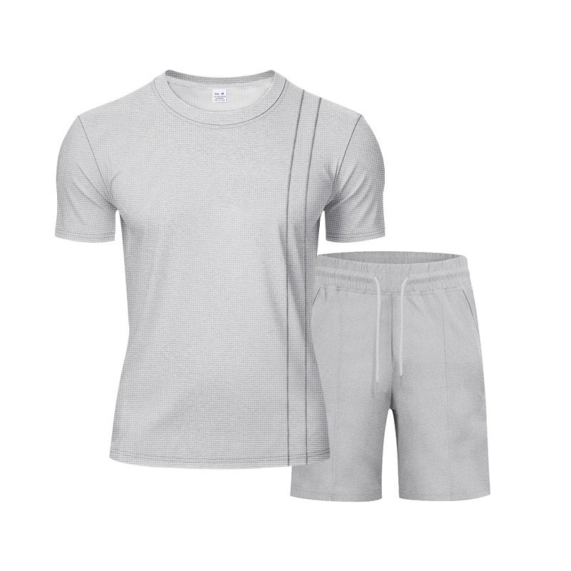 Herren-Lounge-Set mit Waffelstruktur – 2025 Frühling/Sommer, lässiges zweiteiliges Outfit | CY20 