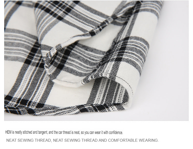 Herren Slim Wear Plaid Premium Langarm Doppeltasche Flanell Außenhandelshemd | M501 