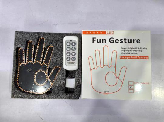 Auto Finger Licht mit Fernbedienung Geste Licht Auto Bernstein Mittelfinger Warnung Bremslicht 