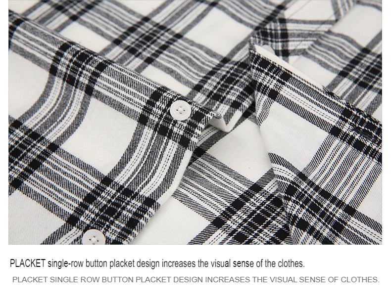 Herren Slim Wear Plaid Premium Langarm Doppeltasche Flanell Außenhandelshemd | M501 