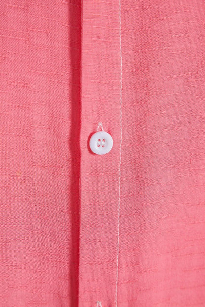 Einfarbiges Herrenhemd mit Revers und kurzen Ärmeln im Business-Casual-Sommerstil | CCS05 