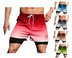Doppellagige Shorts, Stretching, Sport, Sommer, Fitnessstudio, Workout, 2-in-1, dehnbare Shorts | SX230521 
