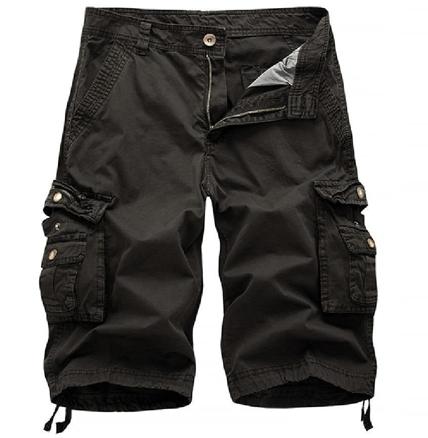 Übergröße Herren Cargo Combat Shorts Baumwolle Vielseitige Halbhose Twill Knie 3/4 Short Große Größe Taille von 36" - 48" | A082