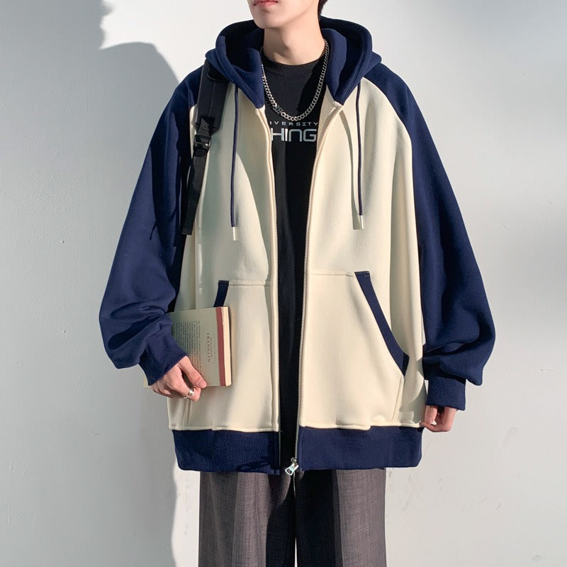 Lässige Strickjacke mit Reißverschluss für Herren, gewebtes Sport-Hoodie-Sweatshirt | JQN-3243 