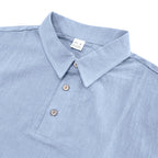 Herren-Poloshirt aus Leinen im britischen Gentleman-Stil, lockere Passform, Sommer, kurze Ärmel | YHBKCS-20 