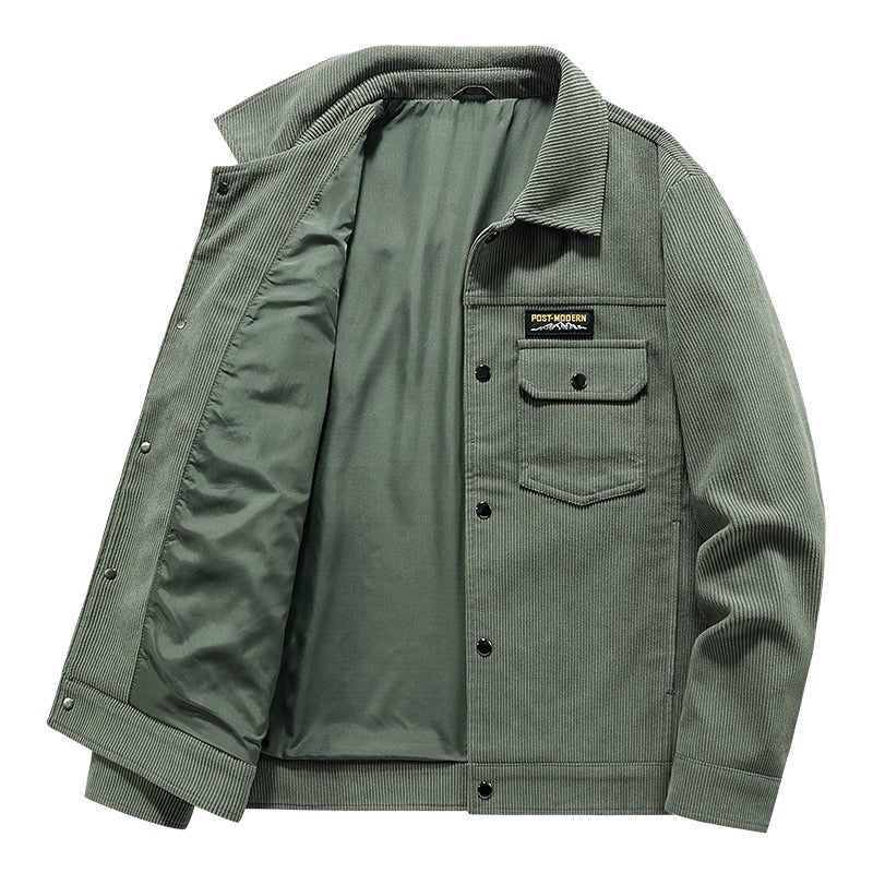 Herrenjacke Slim-Fit Mantel Cord Mode Lässige Bomberjacken für Männer | XX-1807 
