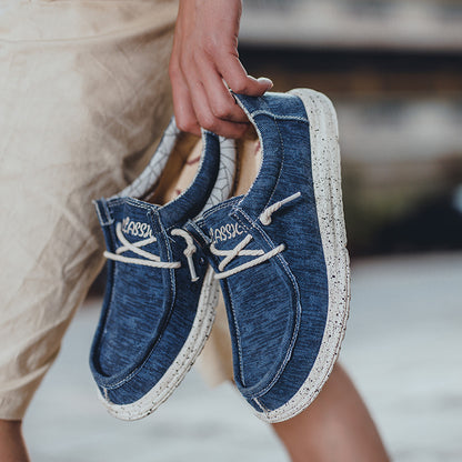 Freizeitschuhe aus Segeltuch für Herren – DUDE-Style, rutschfeste Sneaker für den Alltag | 8802 