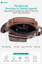 Herren Business Leder Umhängetasche Stilvoll &amp; Praktisch für Arbeit und Reisen | 7512 