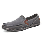 Herren Slipper aus gewaschenem Canvas | Atmungsaktiv, rutschfest, klassischer Deck-Stil | 8806 