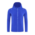 Herren Premium Qualität Reflektierende Streifen Sport Lauf Kapuzenoberteil Wasserdichte Outdoor Windrunner Gym Workout Jacken 