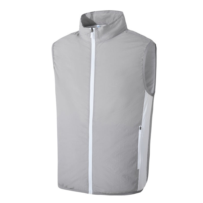 Gilet de refroidissement sans manches pour ventilateur d'été, gilet de protection solaire d'extérieur avec climatisation | 5727 