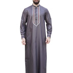 Arabische Robe für Herren, langärmlig, bestickt, Ethno-Stil, mit Stehkragen | 25017 