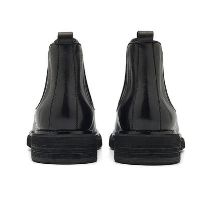 Men's Chelsea Boots | 2025 Autumn Winter British Retro Ankle Boots | Chunky Sole Leather Pull-On Boots | B3923