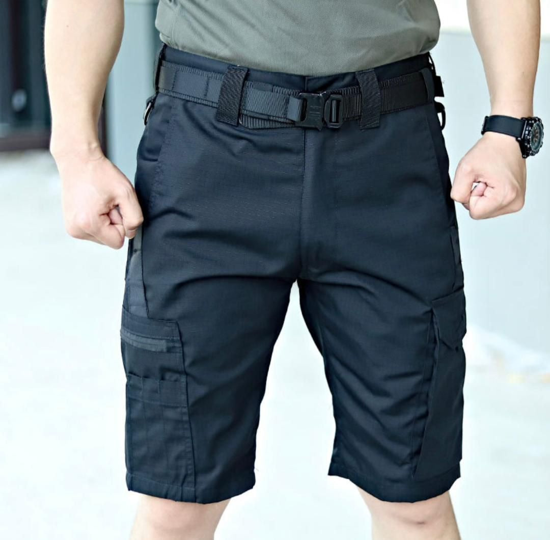 Short de travail cargo pour homme avec plusieurs poches pour course à pied, entraînement, randonnée, pantalon tactique imperméable | RSP01 