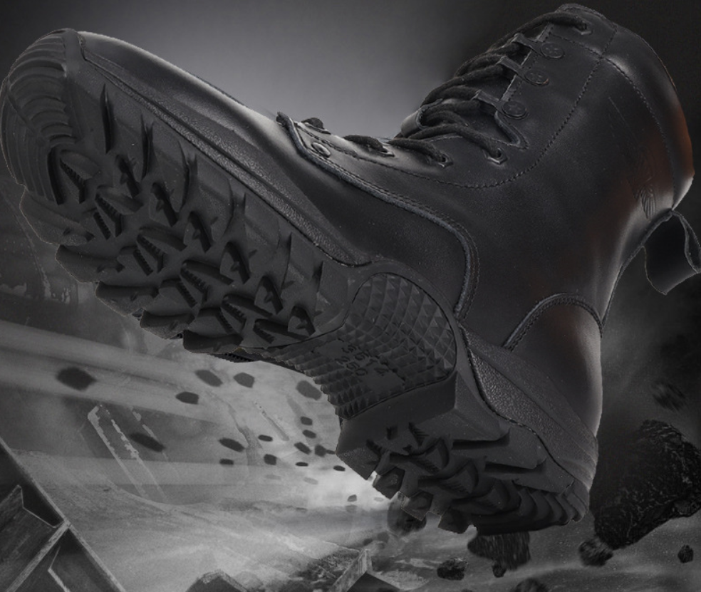 Vdason 402J Paratrooper Combat Boots | Lightweight Airborne Jump Boots | Black Genuine Leather Tactical Footwear | 402J