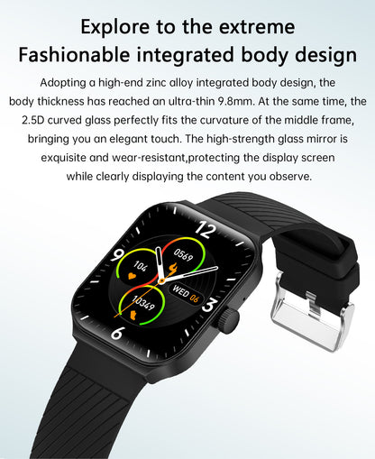 Smartwatch-Armband mit Bluetooth-Anruf, Gesundheitsüberwachung und Sport-Tracker für Männer und Frauen | Z88