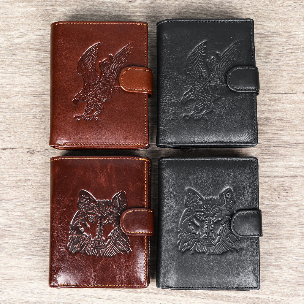 Antimagnetische RFID-blockierende Echtleder-Geldbörse für Herren, schmales Kartenetui und Geldbörse | 1131 