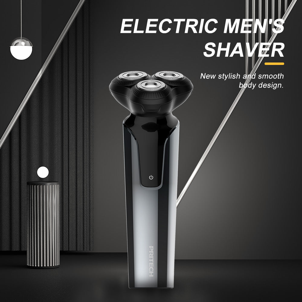 Electric Men's Shaver 3 Rotary Blades for Smooth & Precise Grooming | RSM-2223