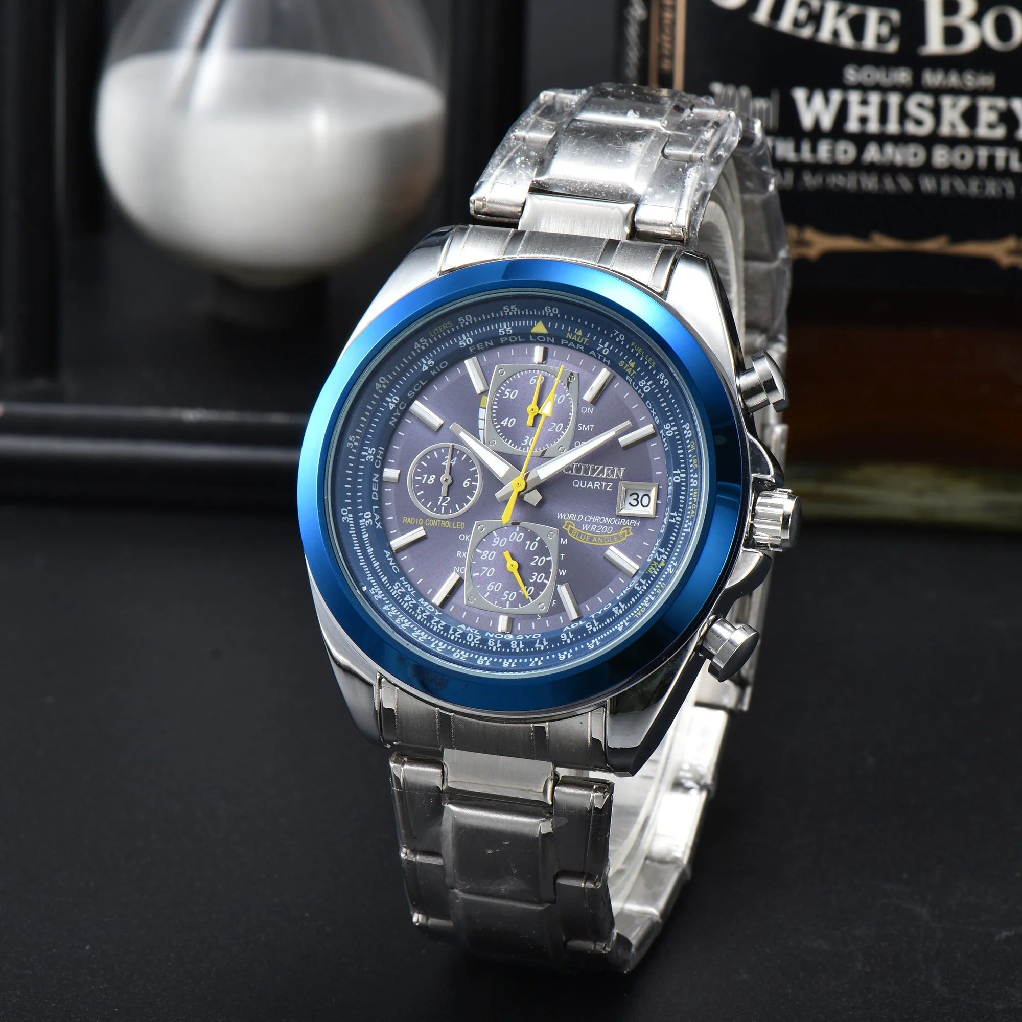 Herren Luxusuhr Marke Quarz Business Chronograph Wasserdichte Armbanduhr | 8220 
