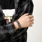 Herren Retro Titan Stahl Armband – Punk Rock Stil mit Schnappverschluss | KB123641-BDJX 