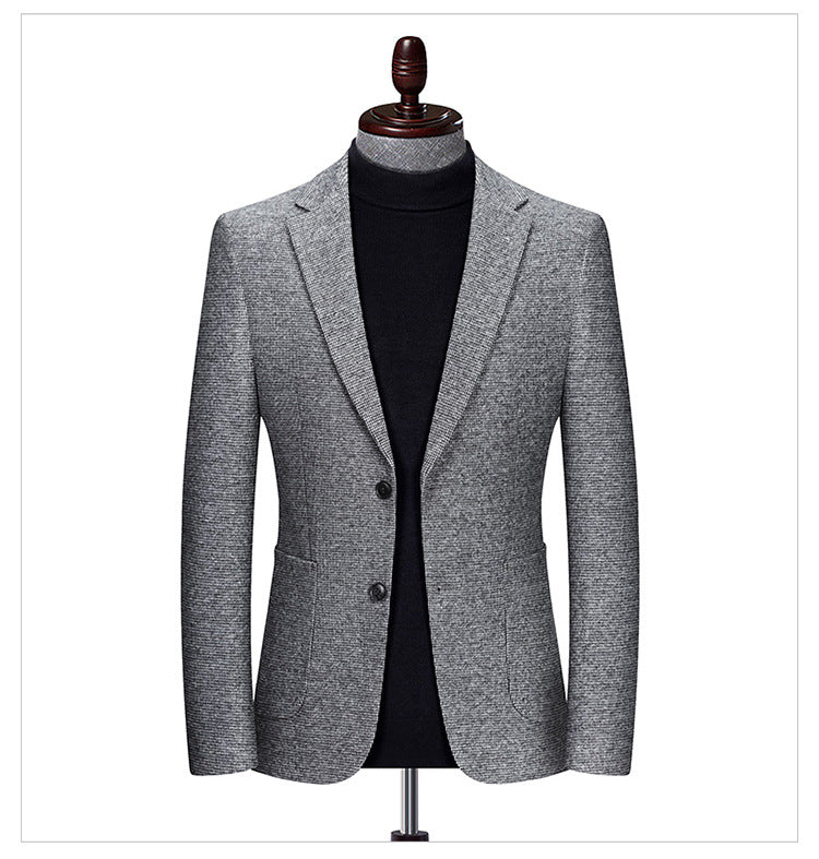 Men's Wool Blend Suit Blazer | 2025 Autumn Winter Premium Business Suit Jacket | Mid-Weight Formal Office Wear | 2513-398
