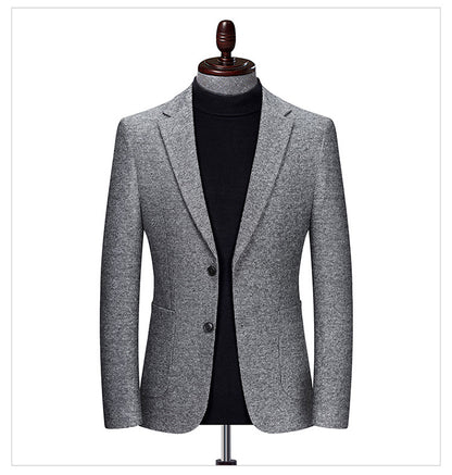 Men's Wool Blend Suit Blazer | 2025 Autumn Winter Premium Business Suit Jacket | Mid-Weight Formal Office Wear | 2513-398