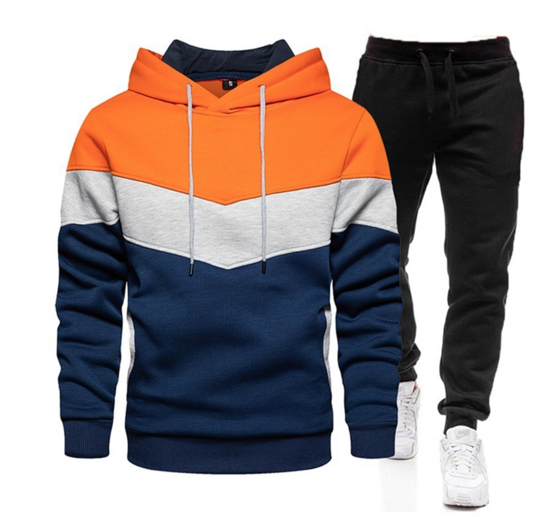 High Quality Gym Outfits Winter Tracksuit Hooded Sweatshirts & Jogger Pants Hoodie Set | 003