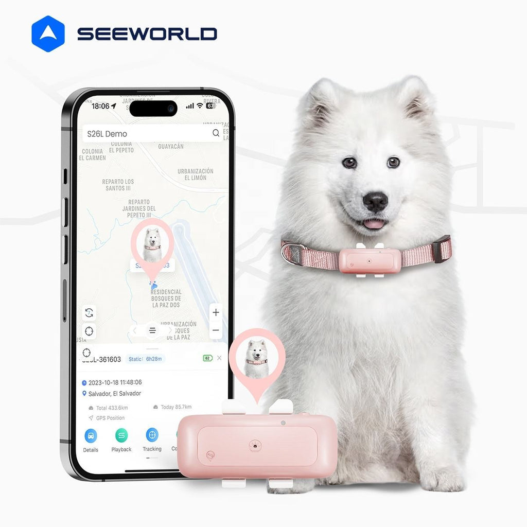 Hochwertiger drahtloser Haustier-Ortungsgerät, Haustierhalsband, GPS, Mini-Haustier-Tracking-Ortungsgerät | S26L 