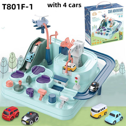 Kids Adventure Vehicle Toys Puzzle City Rescue Educational Playsets Slot Car Track Toy Mini Remote Control Cars