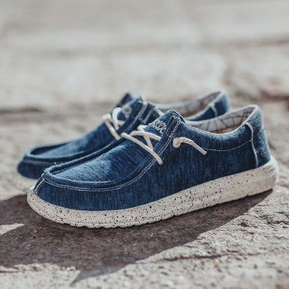 Freizeitschuhe aus Segeltuch für Herren – DUDE-Style, rutschfeste Sneaker für den Alltag | 8802 
