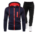 Herren Winter Reißverschluss Hoodie 2 Stück Casual Trainingsanzug Sportswear | 065 