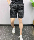 Lässige Polyester-Shorts für Herren, beflockt, kurze Shorts für den Sommer und den Strand, bedruckt | #71 