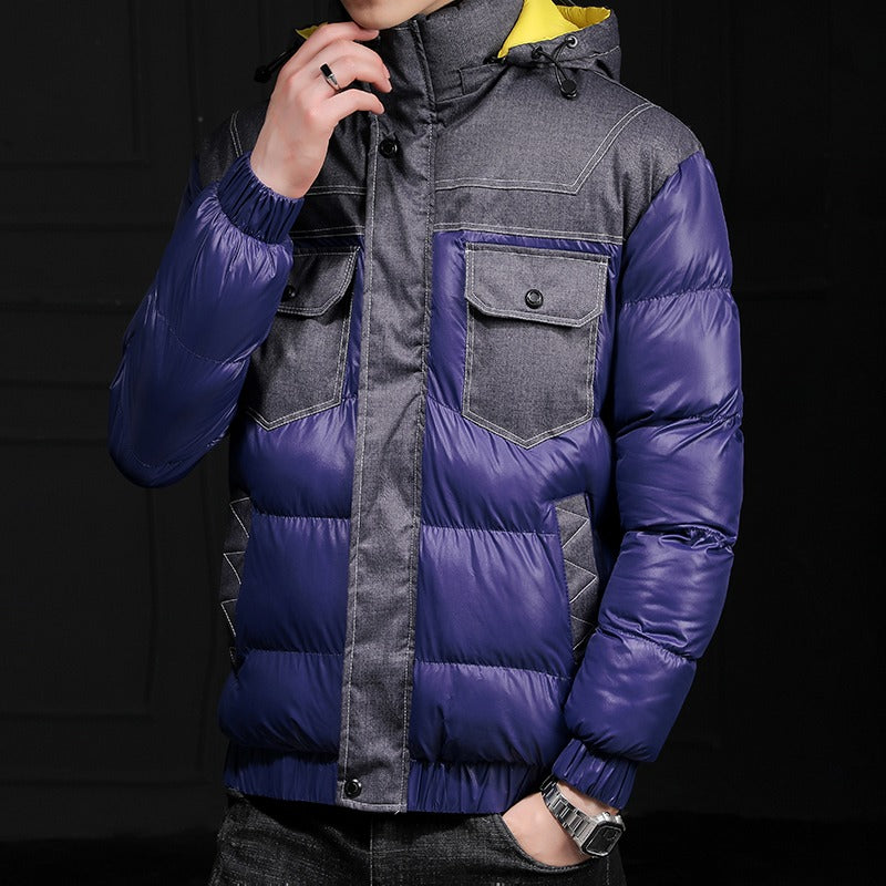 Herren Webjacke Windbreaker Isolierte Kältebeständigkeit Vintage Streetwear Taktische Mäntel Pufferjacke | 7718A 