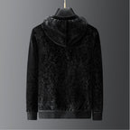 Hochwertiger, warmer, vielseitiger 2-teiliger Sportanzug mit Kapuze aus Samtstoff | 2091 