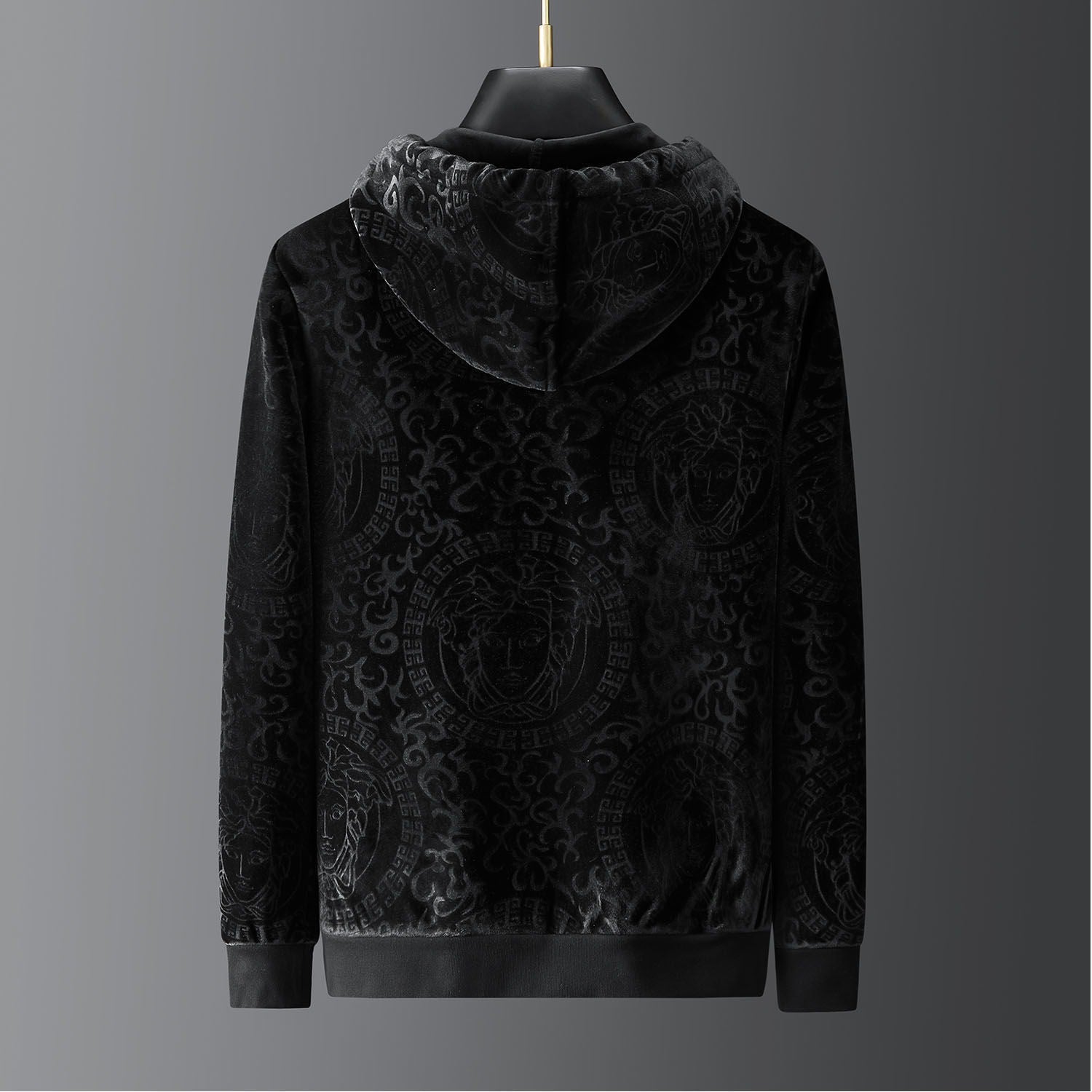 Hochwertiger, warmer, vielseitiger 2-teiliger Sportanzug mit Kapuze aus Samtstoff | 2091 