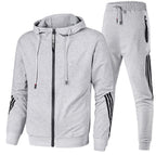 Herren Casual Trainingsanzug Langarm Athletic Set Full Zip Jacke und Hose Hoodie Anzug 