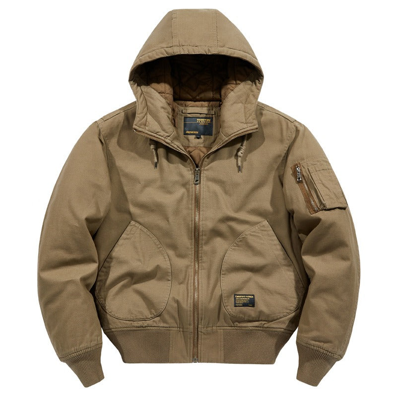 Herren Bomberjacke mit Kapuze Luxusjacke Motorrad Vintage Jacke | 8021 