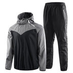 Herren Laufpullover Zweiteiliges Set Gewichtsverlust Kontrolle Körperfett Sauna Schwitzanzug | YJ9681 