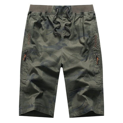 Short de travail cargo pour homme - Pantalon de combat décontracté à poches multiples - Motif camouflage - SHM3318 