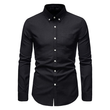 Chemises habillées à manches longues pour hommes, coupe ajustée, style streetwear, business, patchwork, chemise formelle 