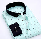 Hochwertiges, langärmliges Business-Hemd mit Button-Down-Karomuster aus Polyester | CY116 