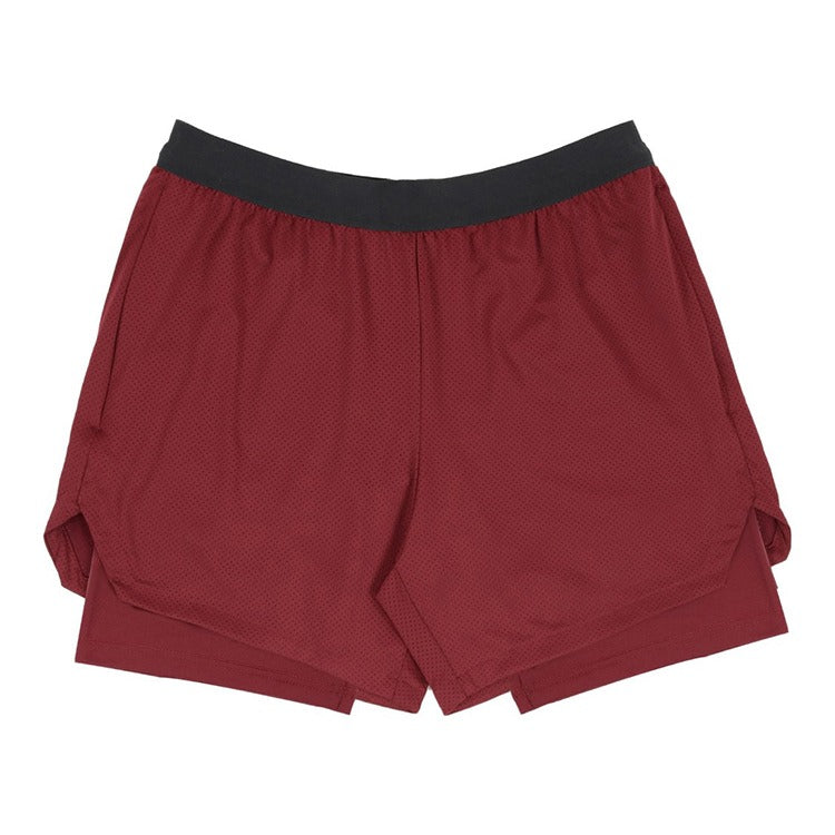 Atmungsaktive, schnell trocknende Basketball-Shorts für Herren, hochelastisch, Trainingsshorts mit Innentaschen, Turnshorts | DK45 