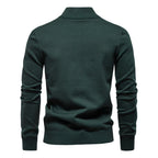 Winter-Rollkragenpullover aus Baumwolle mit Stehkragen, gerippter Business-Streifen für Herren | SW155 